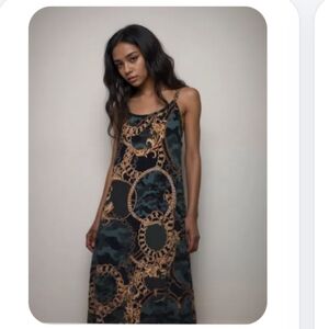 Fashion Nova Elegant Chain Print Chain Strap Dress Nwt Size Large